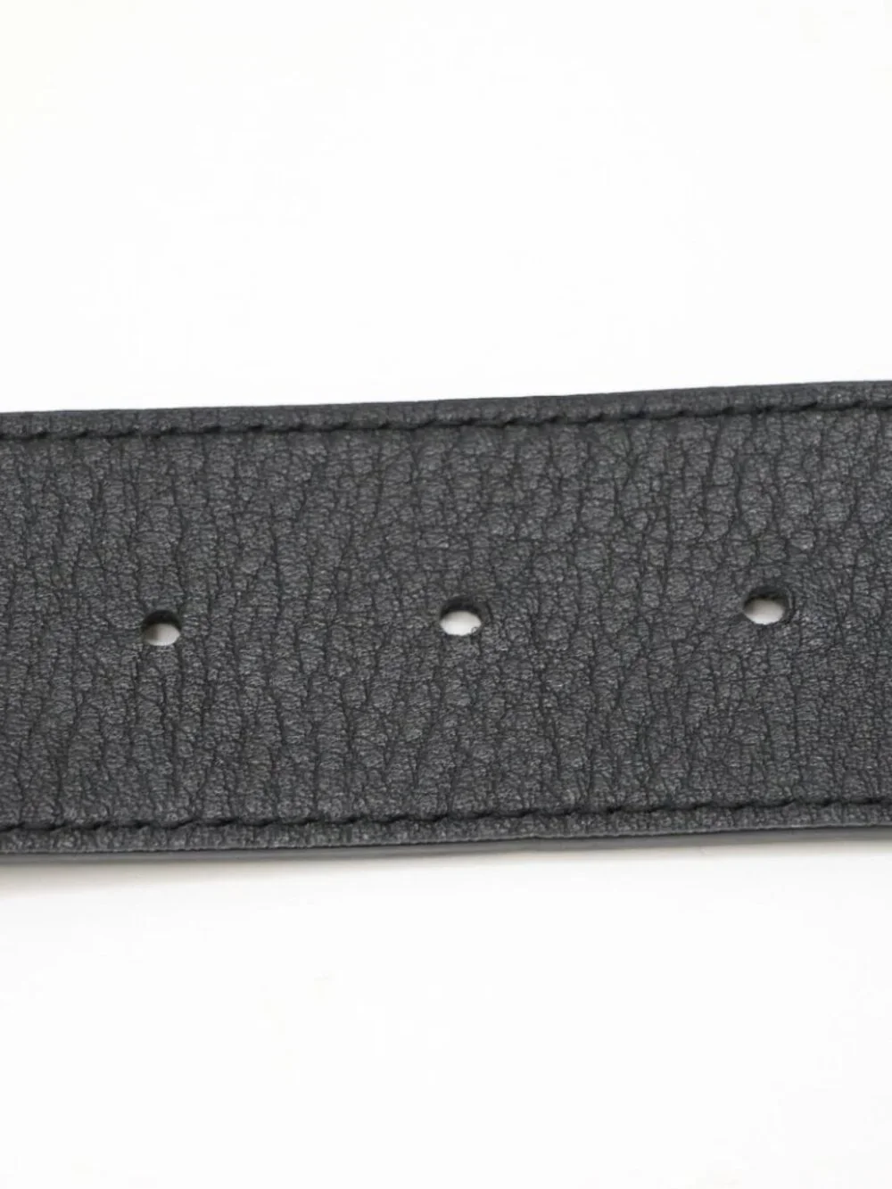 GUCCI 453260 Double G Belt Leather Black Size 25 US / 38 IT
